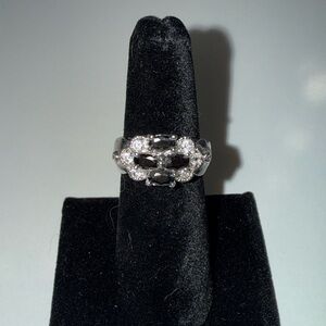 Onyx & sapphire ring
